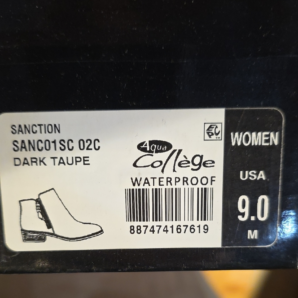 Waterproof Taupe Ankle Boots - Picture 9 of 10